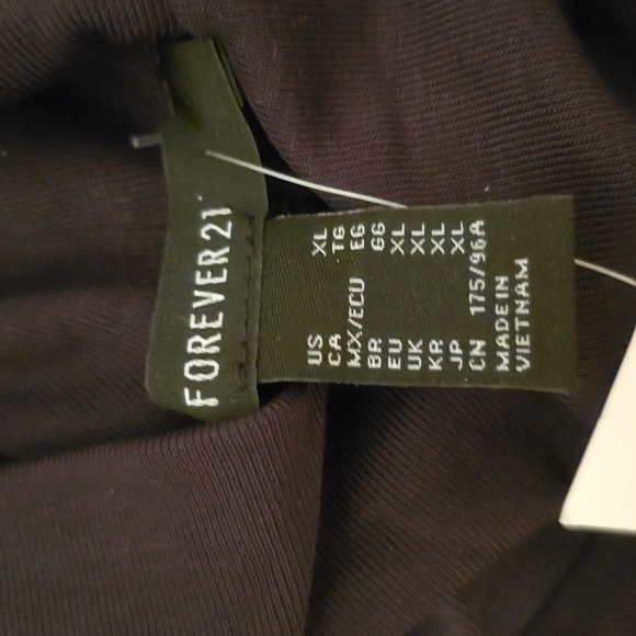 FOREVER 21 BUNDLE OF 2 WOMEN'S JUNIOR TURTLENECK TOPS GRAY & BLACK SIZE XL - Picture 10 of 16